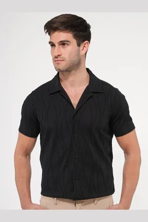 POE Men Smart Slim Fit Opaque Checked Casual Shirt