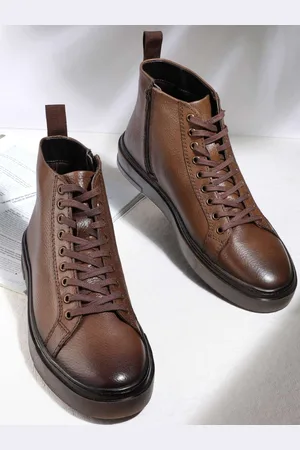 French Connection Men Mid-Top Leather Derbys
