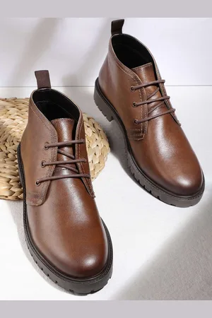 French Connection Men Mid-Top Regular Leather Boot