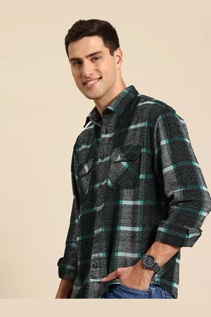 Mast & Harbour Checked Textured Shacket