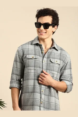 Mast & Harbour Self Checked Casual Relaxed Fit Shackets