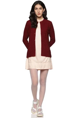 CLAPTON Women Cable Knit Woollen Cardigan