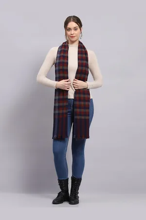 Monte Carlo Women Tasselled Checked Stole