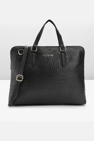 Caprese Women Animal Skin Textured 18 inch Laptop Bag