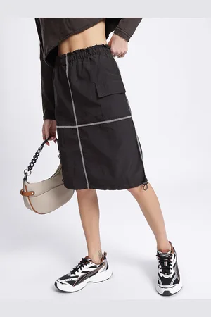 DressBerry Effortless Edge Straight Skirt with Toggled Hem