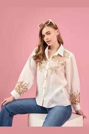 DressBerry Women Spread Collar Floral Printed Relaxed Fit Casual Shirt