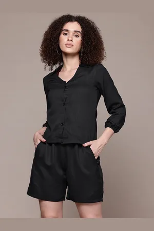 Roadster The Lifestyle Co. Textured Shirt with Short Co-Ord Set