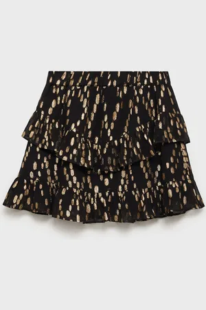 MANGO Girls Embellished Ruffle Skirt