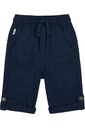Mothercare Boys Navy Blue Solid Pure Cotton Trousers