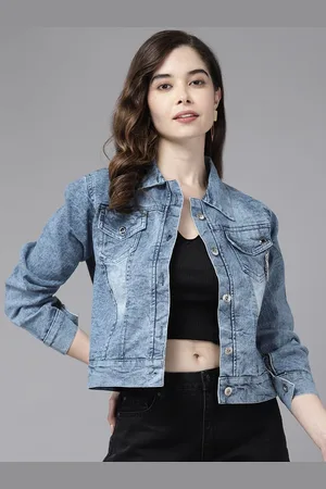Roadster The Lifestyle Co Cotton Spread Collar Denim Jacket