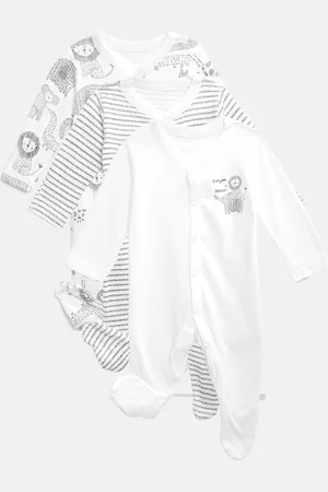 Mothercare Infant Kids Pack of 3 Pure Cotton Bodysuits