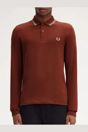 Fred Perry Men Polo Collar Applique T-shirt