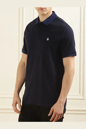 Original Penguin Men Solid Polo Collar Cotton Slim Fit T-shirt