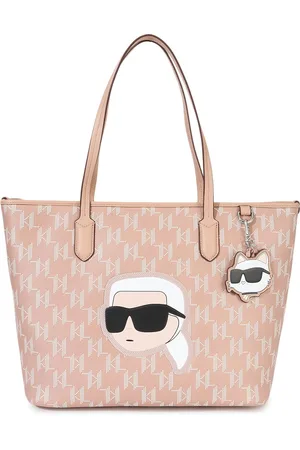 Karl Lagerfeld Printed PU Structured Shoulder Bag with Quilted