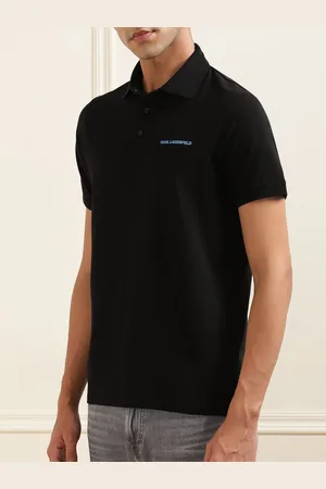 Karl Lagerfeld Men Polo Collar Pockets T-shirt