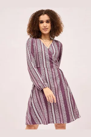 Mayra Women Floral Print V-Neck Cotton Wrap Dress