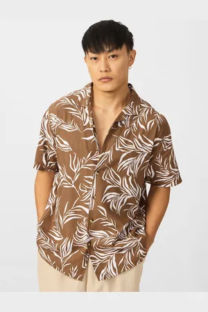 The Souled Store Men Spread Collar Floral Printed Cotton Relaxed Fit Casual Shirt