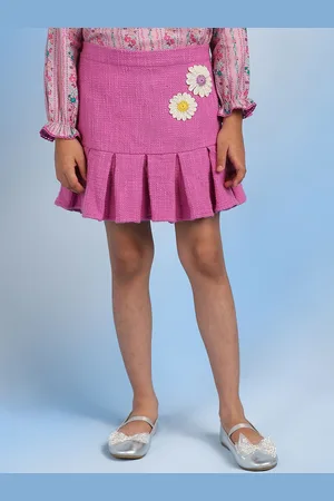 BAESD Girls Gathered Fit Above Knee Peplum Skirt