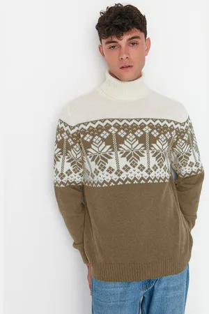 Trendyol Men Floral Printed High Neck Sweatshirt