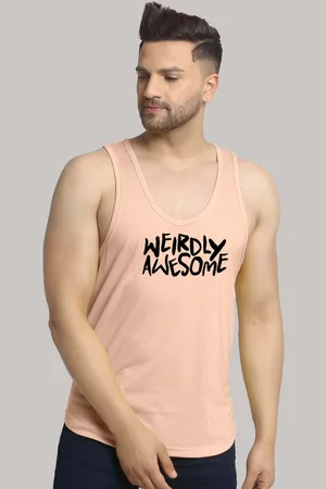 Friskers Men Coral Pink Coloured Printed Pure Cotton T-Shirt