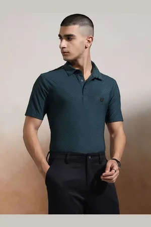 Highlander Men Clean Finish Knitted Textured Polo Tshirt
