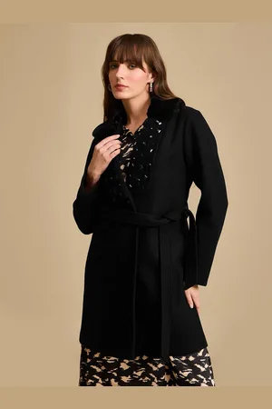 Kazo Notched Lapel Embellishment Single-Breasted Overcoat
