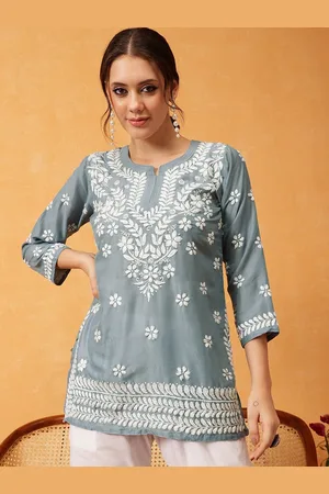 ADAM Co. Women Ethnic Motifs Embroidered Thread Work Thread Work Kurti