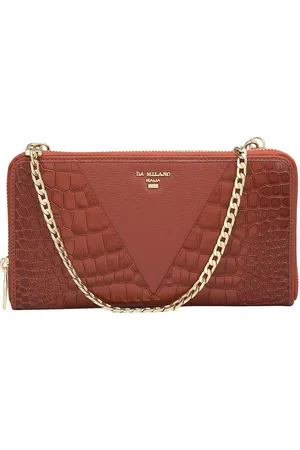 Da Milano Women Textured Leather Zip Around Wallet
