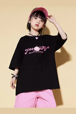 LULU & SKY Unisex Kids Typography Printed Round Neck Oversized T-shirt