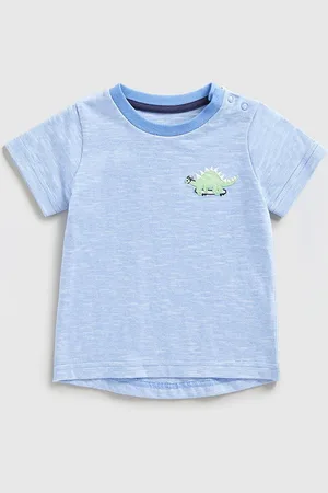 Mothercare Boys Solid Round Neck Cotton T-shirt