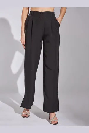 Latin Quarters Women Relaxed High-Rise Pleated Trouser