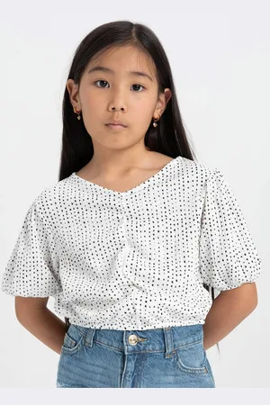 DeFacto Girls Conversational Printed Round Neck T-shirt
