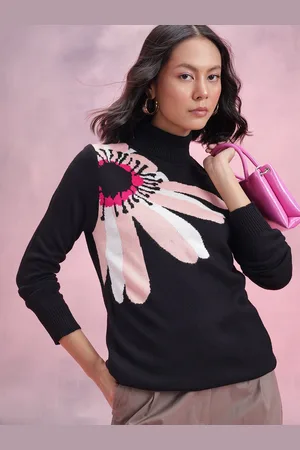 DressBerry Floral Turtle Neck Pullover