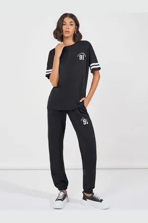 Styli Women Oversized Dropped Shoulder T-Shirt & Jogger Co-Ords