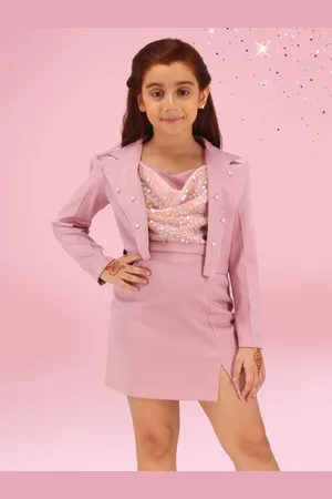 CUTECUMBER Girls Sequin Cowl Neck Shift Dress with Shrug