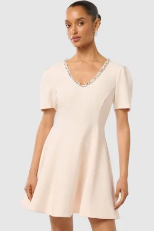 Forever New Embellished Fit & Flare Mini Dress