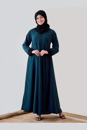 NABIA Women Solid Coat Type Abaya Burqa