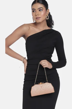 Allen Solly Shimmery Textured Octagonal Purse Clutch