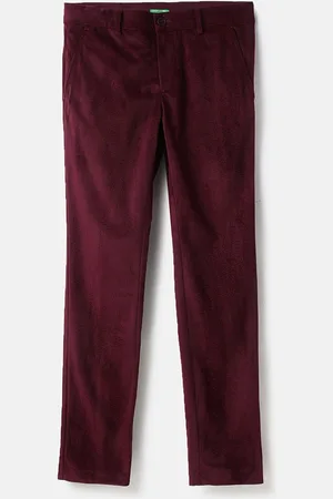 Benetton Boys Slim Fit Mid-Rise Trousers