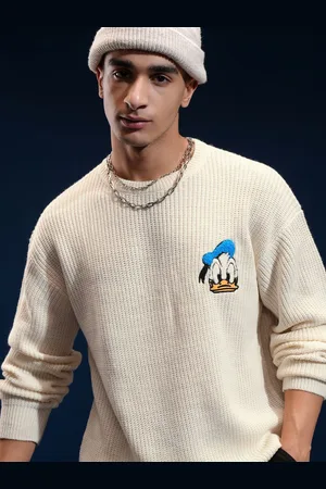 Highlander Disney Donld Duck Men Cable Knit Pullover