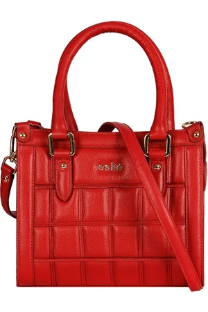 Eske Women Solid Structured Leather Handheld Bag