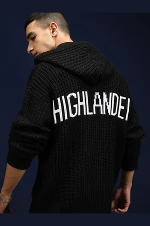Highlander Men Cable Knit Pullover with Zip Detail Detail