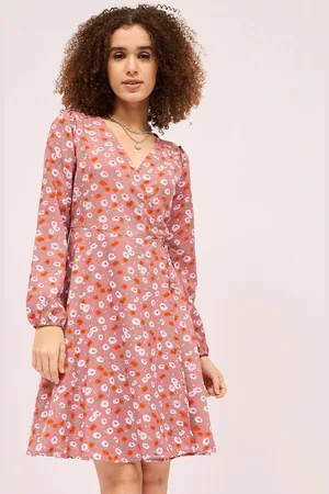 Mayra Women Floral Printed A-Line Cotton Dress