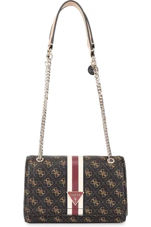 Guess Printed PU Swagger Shoulder Bag with Bow Detail