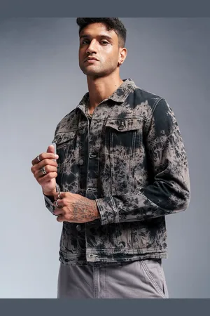 FREAKINS Men Camouflage Denim Jacket