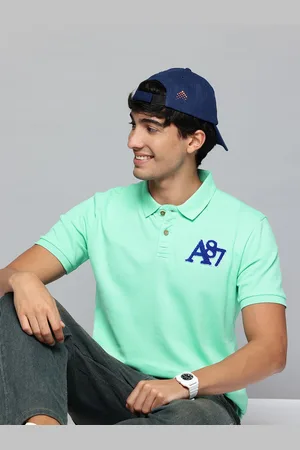 Aeropostale Polo Collar Pure Cotton Applique T-shirt