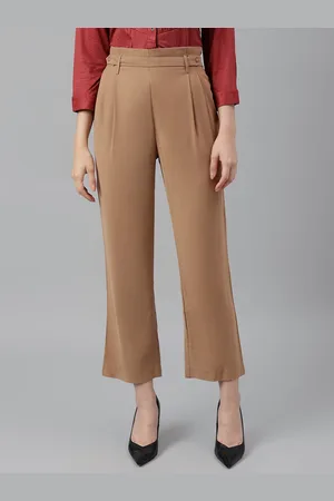 Latin Quarters Women Front Pleated High-Rise Trouser