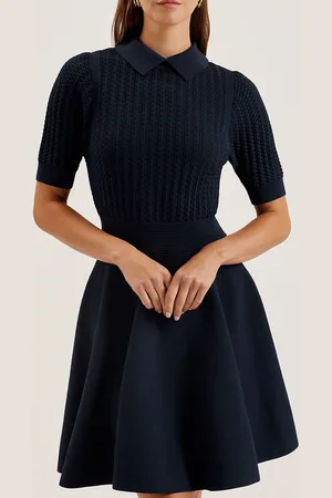 Ted Baker Shirt Collar Fit & Flare Dress