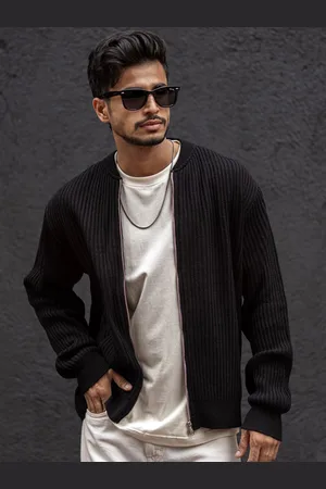 Powerlook Men Acrylic Bomber Jacket
