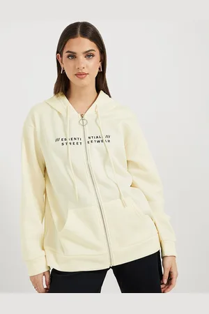 Styli Women Oversized Fit Long Sleeves Regular Length Zip Through Hoodie